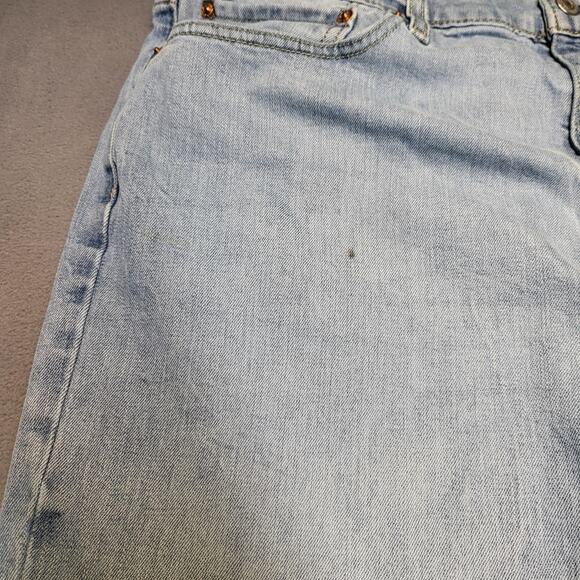 Levis 514 Jeans Mens 38x30 Blue Straight Leg Distressed Stretch Denim - Picture 6 of 11